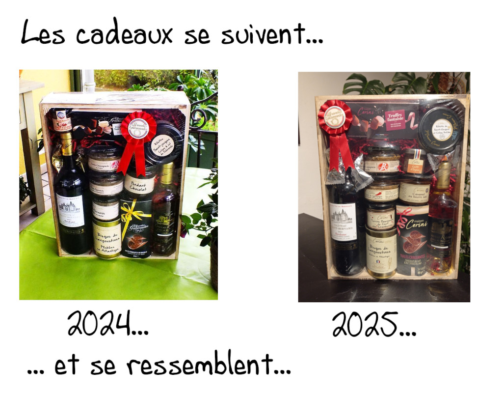 les colis des vieux de 2024 et 2025...