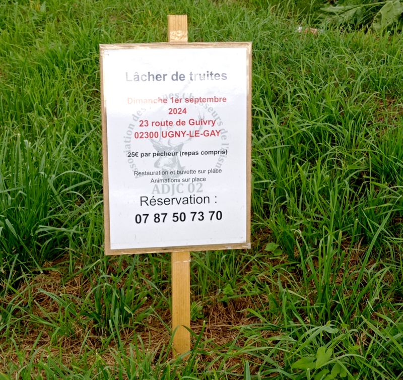 une affiche sur une partie de pêche...